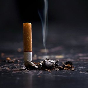 Cigarette has been put out